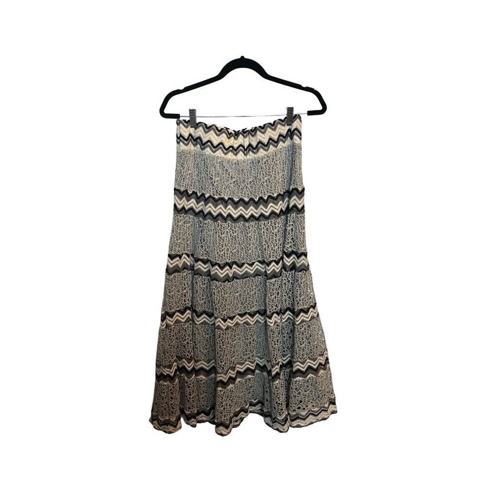 Anthropologie Black and Cream Maxi Skirt